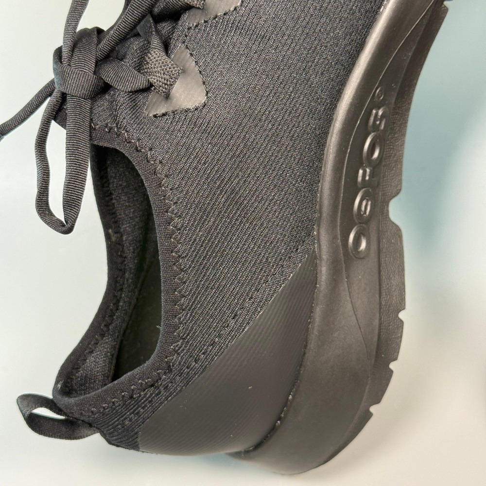 Oofos OOmg Sport Low LS Women 8.5 8 1/2 Recovery Shoe Lace Slip On Sneaker Black - Picture 11 of 16